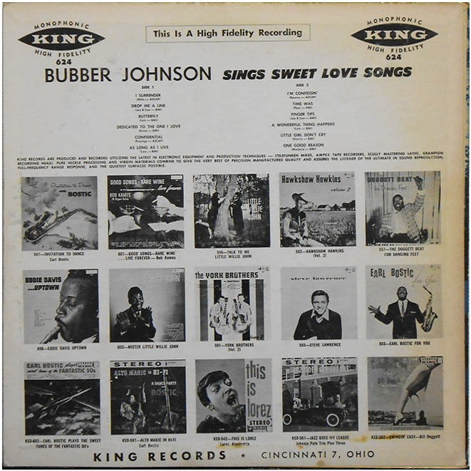 King 624 - Sweet Love Songs Back Cover